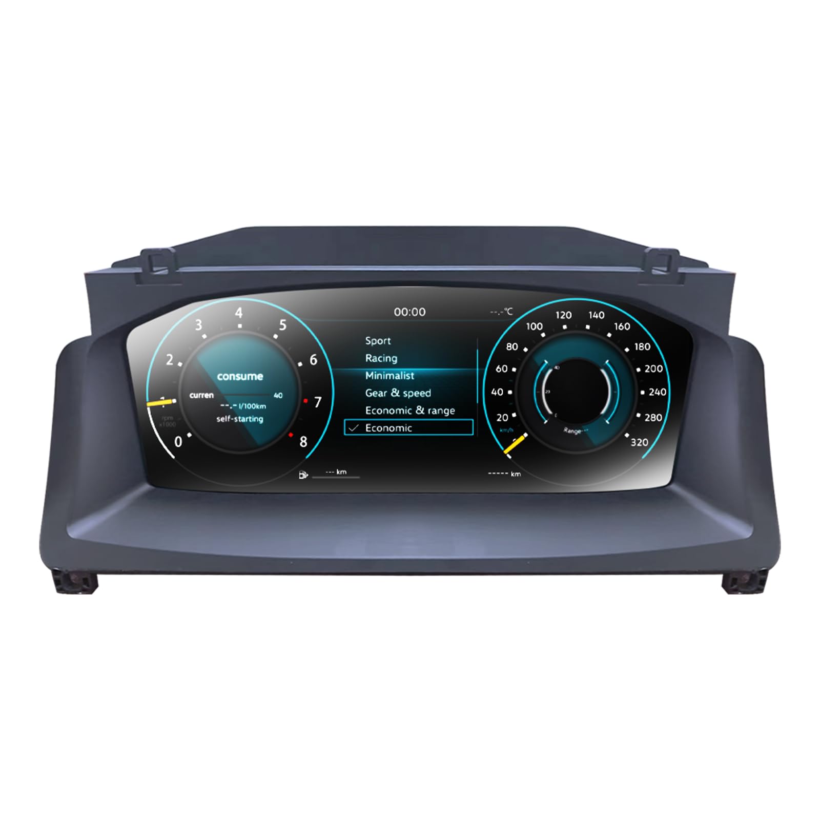 Digitales Armaturenbrett, Kfz-Ersatzinstrumententafel-Anzeigen, Tacho-Ersatz-Kombiinstrument für VW T6 2016-2020 Jahre, Digitaler Kombiinstrument-Tachometer - 12,3 Zoll