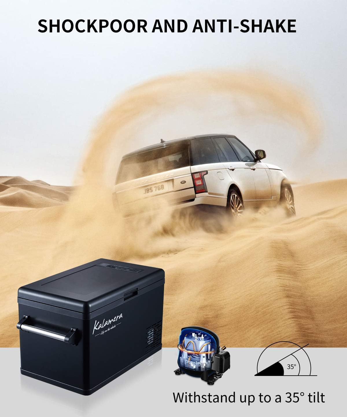 Kalamera Car Cooler, Portable Refrigerator for Car, 37 Quart -4°F~50°F RV Electric Compressor Cooler 12/24V DC and 100-240V AC for Camping : Home & Kitchen