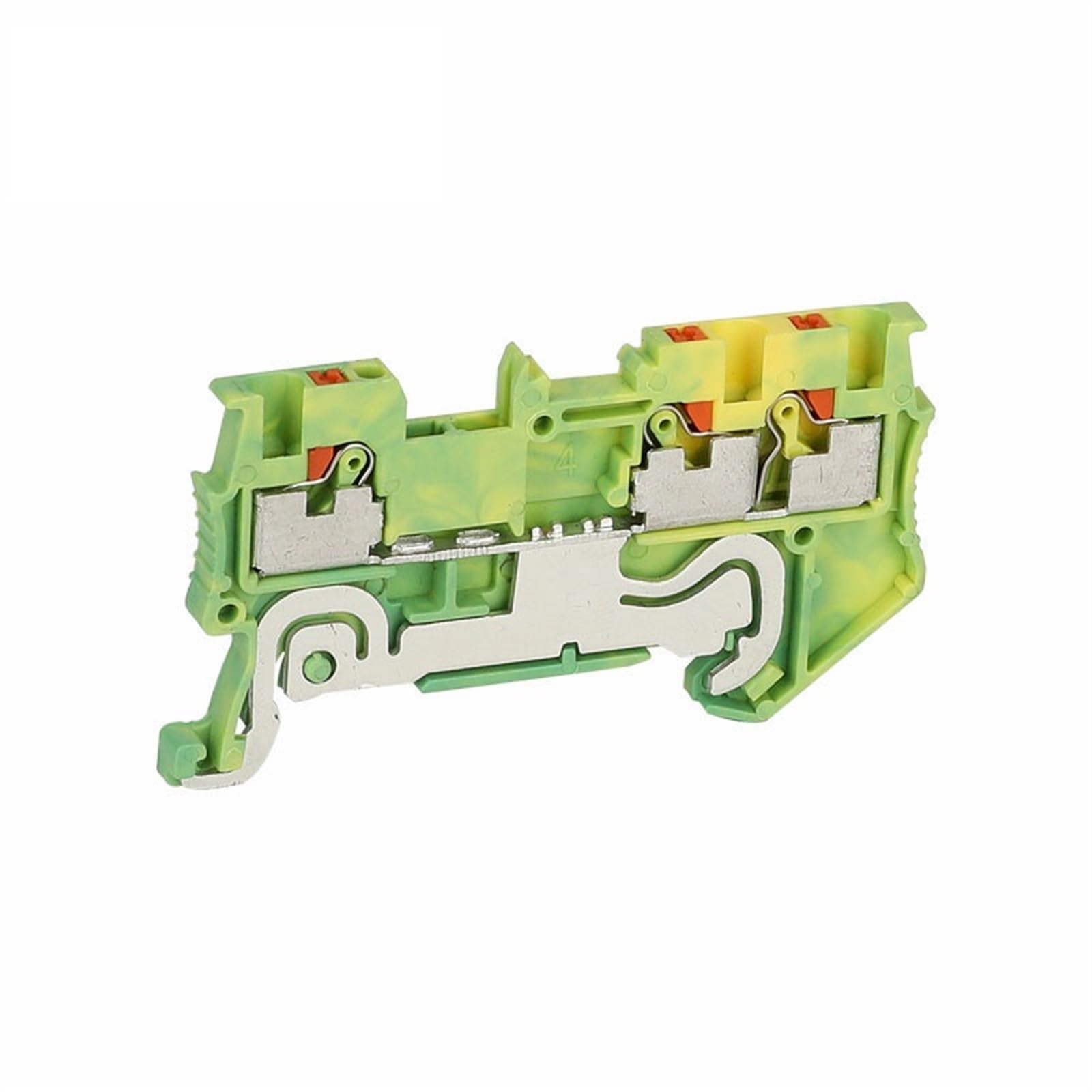 PT1.5-TW-PE Bloque de terminales de carril Din de alimentación a tierra a presión, conector eléctrico de cable con enchufe de 1,5 mm², 1 entrada y 2 salidas, PT 1.5-TW-PE (Color : PT 1.5-TW-PE, Size