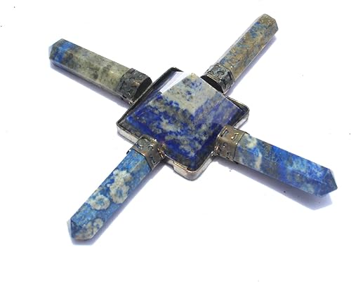 Miniatura 7 de Jet Lapis Lazuli - Generador de pirámide de 4 puntos de aprox. 2.5 a 3 pulgadas aprox. Elementos de la Tierra, símbolo de reiki pentáculo, piedras