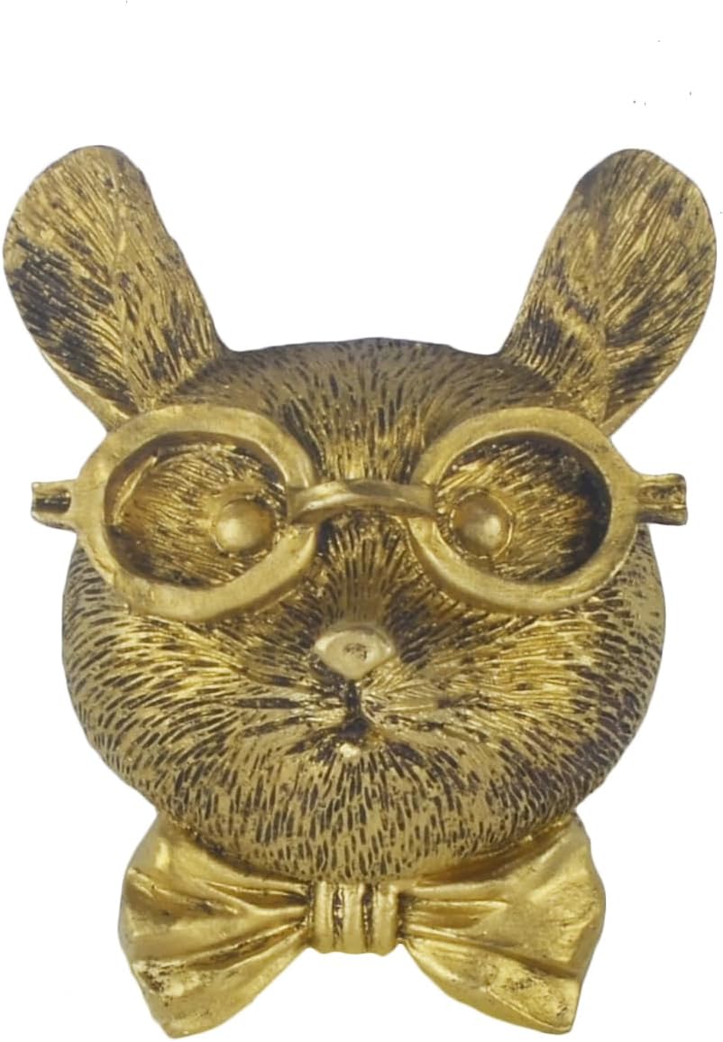 BAENRCY Animal Head Wall Sculpture Vintage Style Rat Head Wall Decor Gold Decorative Wall Art Home Decor Statue for Home