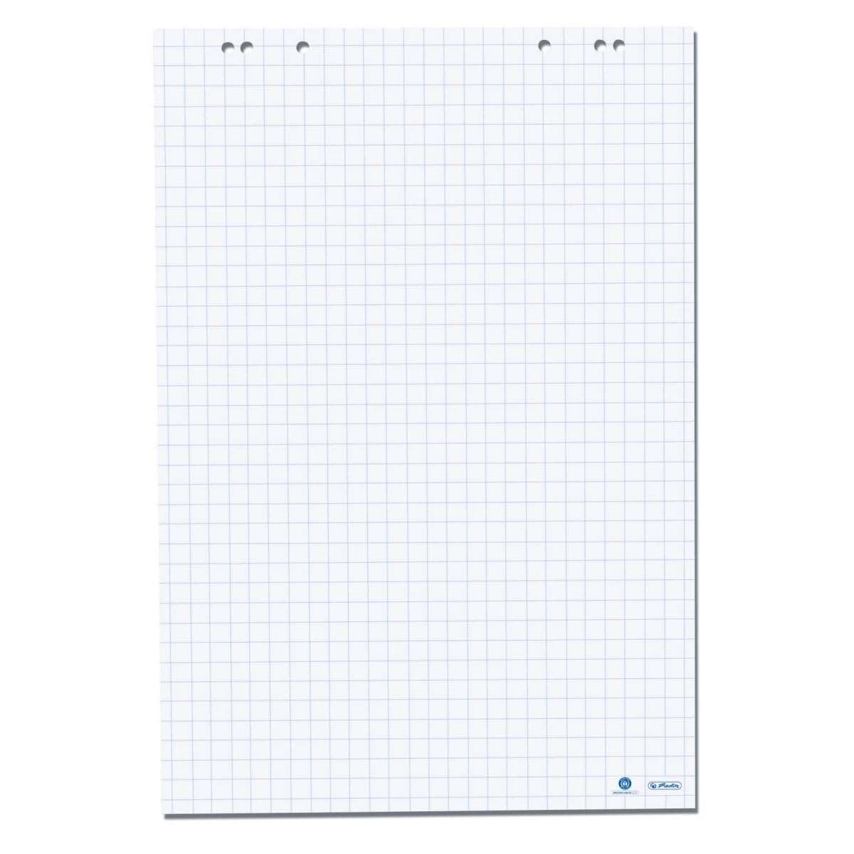 Herlitz 68 x 99 cm 20 fogli di carta riciclata a quadretti confezione da 5