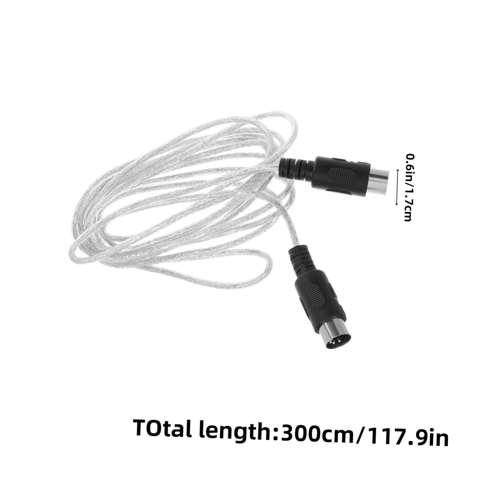 VICASKY 5-pin Midi Cable Midi Music Line Low Profile Keyboard Controller Extension Cord