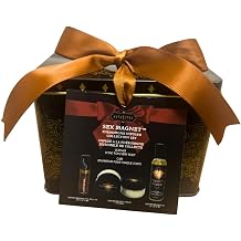 3 Piece Set Pheromone Infused Collection Set, Pheromone Infused Massage Oil - Unisex Leatherkam Scent - Massage Oil Candle, Roller Ball, Complete Pheromone Collection Set in Gift Tin Leather