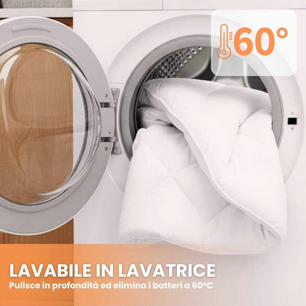 DREAMWAY Piumino Letto Singolo 135x200 cm 4 Stagioni – Trapunta in Microfibra 300 gsm Morbida e Traspirante per Autunno/Inverno – Bianco, Certificata Oeko-Tex, Lavabile in Lavatrice