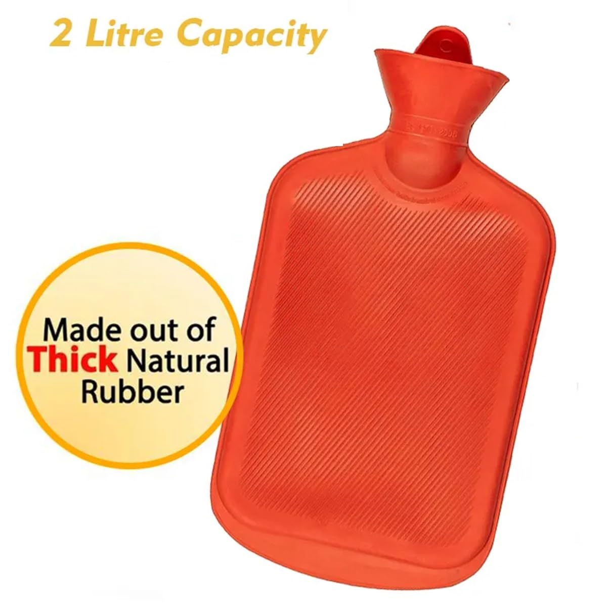 V4L Hot Water Bag/Bottle - Ideal for Back pain/Body ache/Menstrual pain - NON-ELECTRICAL 2 L Leak Proof - Image 2 thumbnail