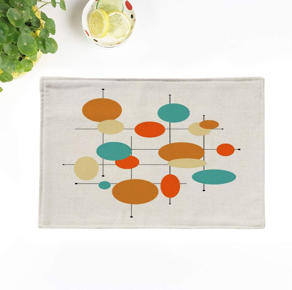 Set of 6 Placemats Eddart Kokopelli Musician Trio Your Culture Native American Southwest 18x12.5 Inch Parties Decor Non-Slip Washable Place Mats for Kitchen Dinner Table Mats