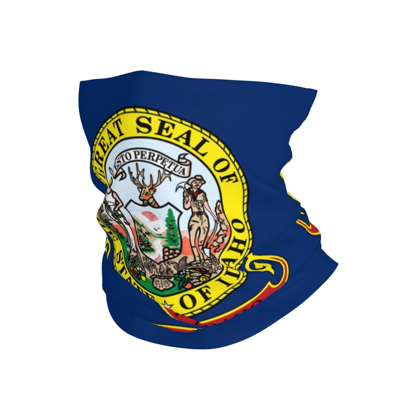 Flag of Idaho Neck Gaiter Face Mask Reusable, Cloth Face Masks Bandana Balaclava Cover Scarf Shield Multicolor