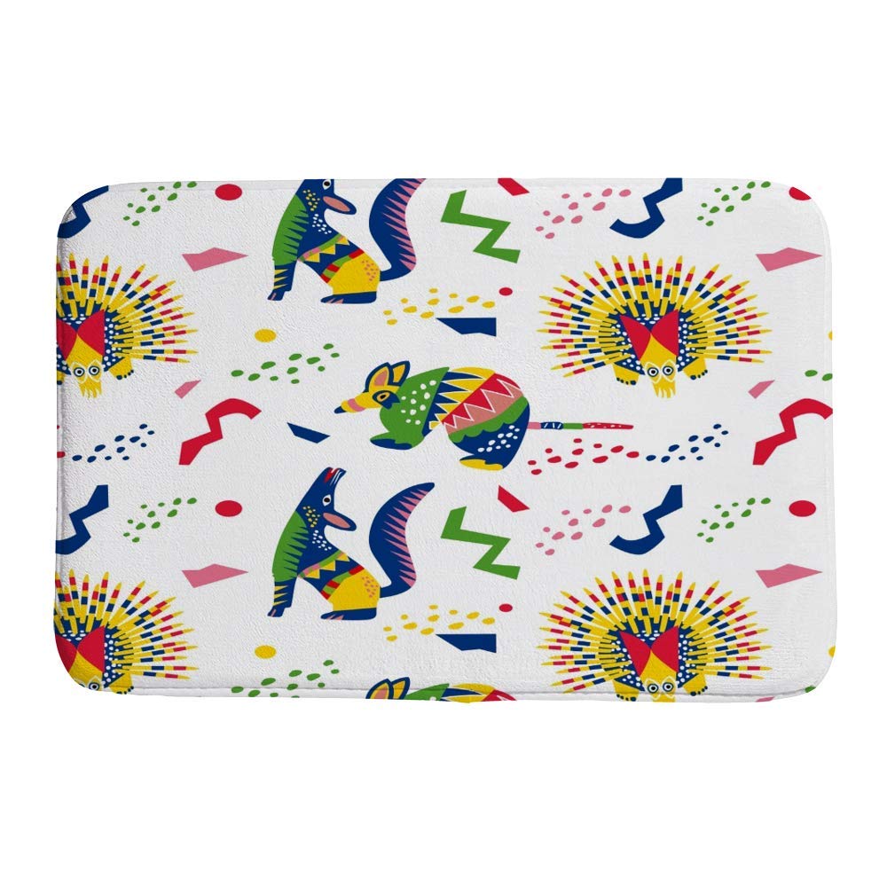 Tapis de bain super absorption antidérapant et épais style mexicain