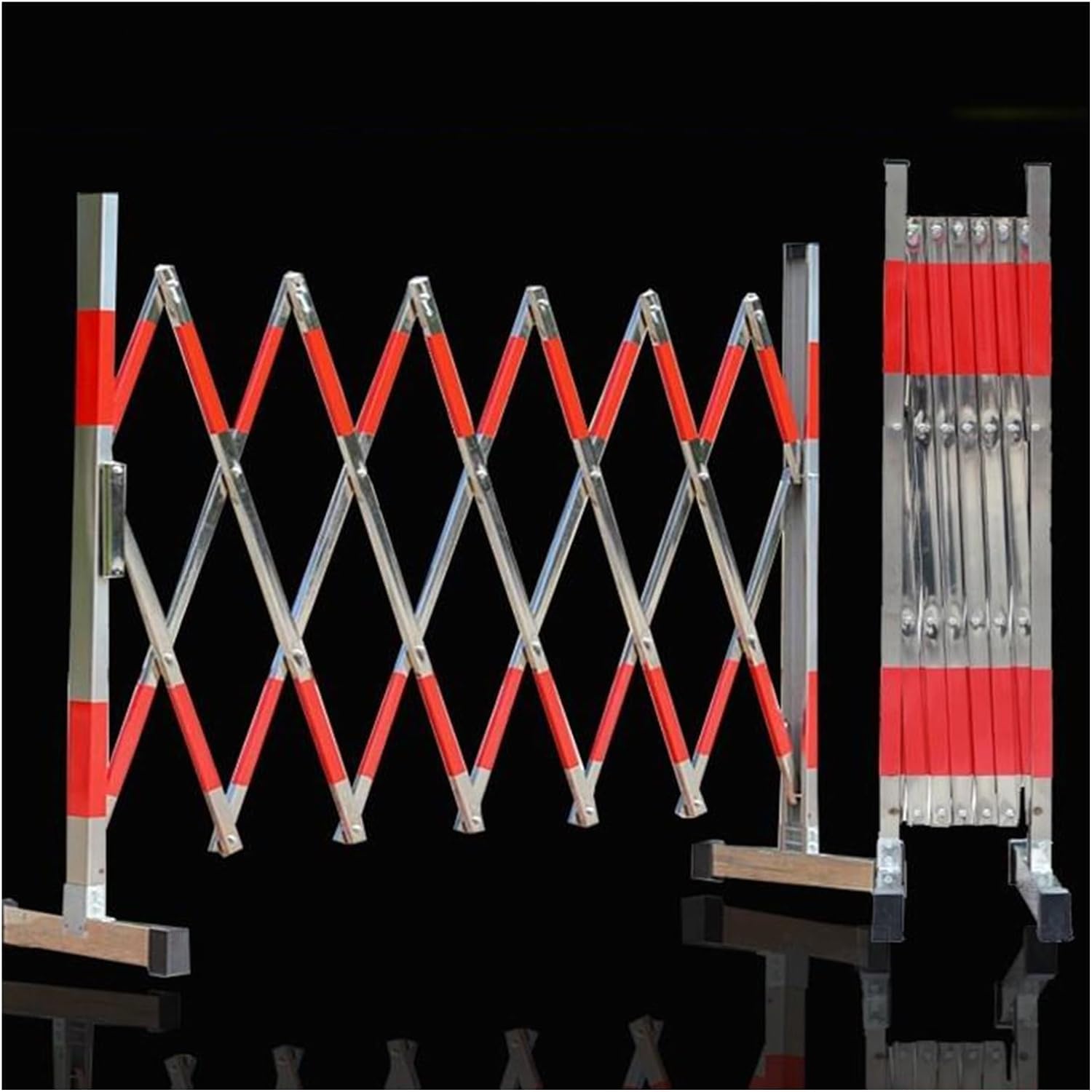 Barrière de sécurité pliable rétractable et mobile avec poulie robuste