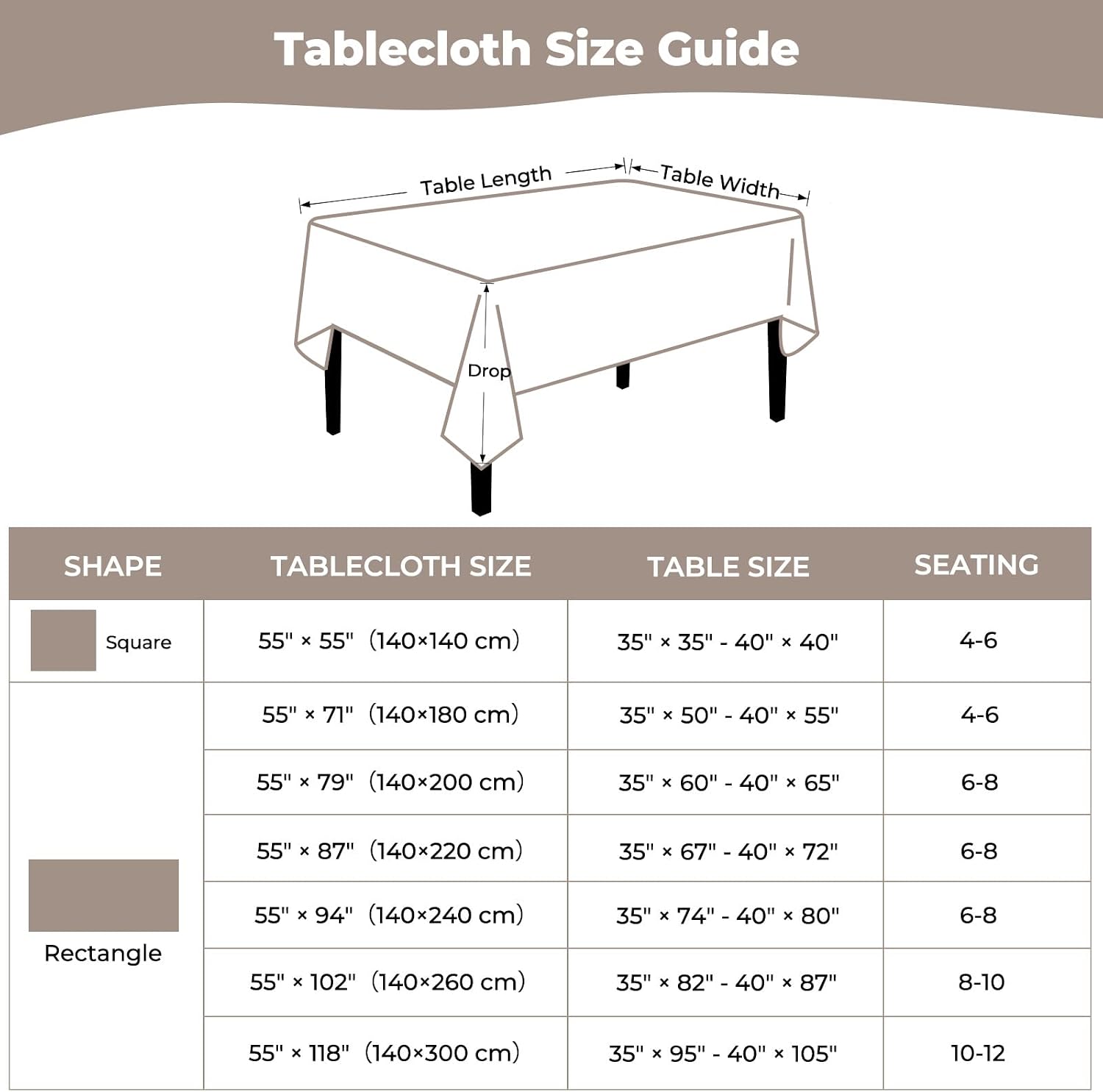 vctops Rectangle Ivory Tablecloth with Embroidered, Luxury Paisley Jacquard Damask Table Cover Washable Wrinkle Resistant Table Cloth for Kitchen, Dining Room, Party and Banquet - 55"x79"