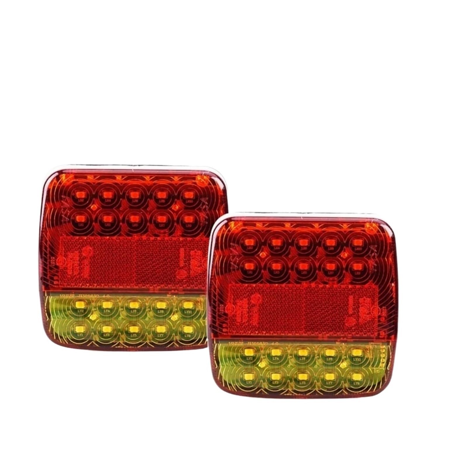 Luz Trasera Coche para caravanas autocaravanas Camiones y vehículos recreativos Luz Trasera Remolque luz Advertencia Fren 2 Luces LED traseras magnéticas inalámbricas Traseras Luces Después(EU)