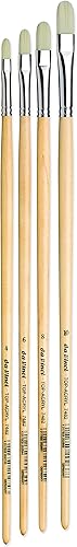 Miniatura 2 de da Vinci Cepillos 7482 Filbert (tamaños 4, 6, 8, 10) Juego de pinceles para artista, color negro 4