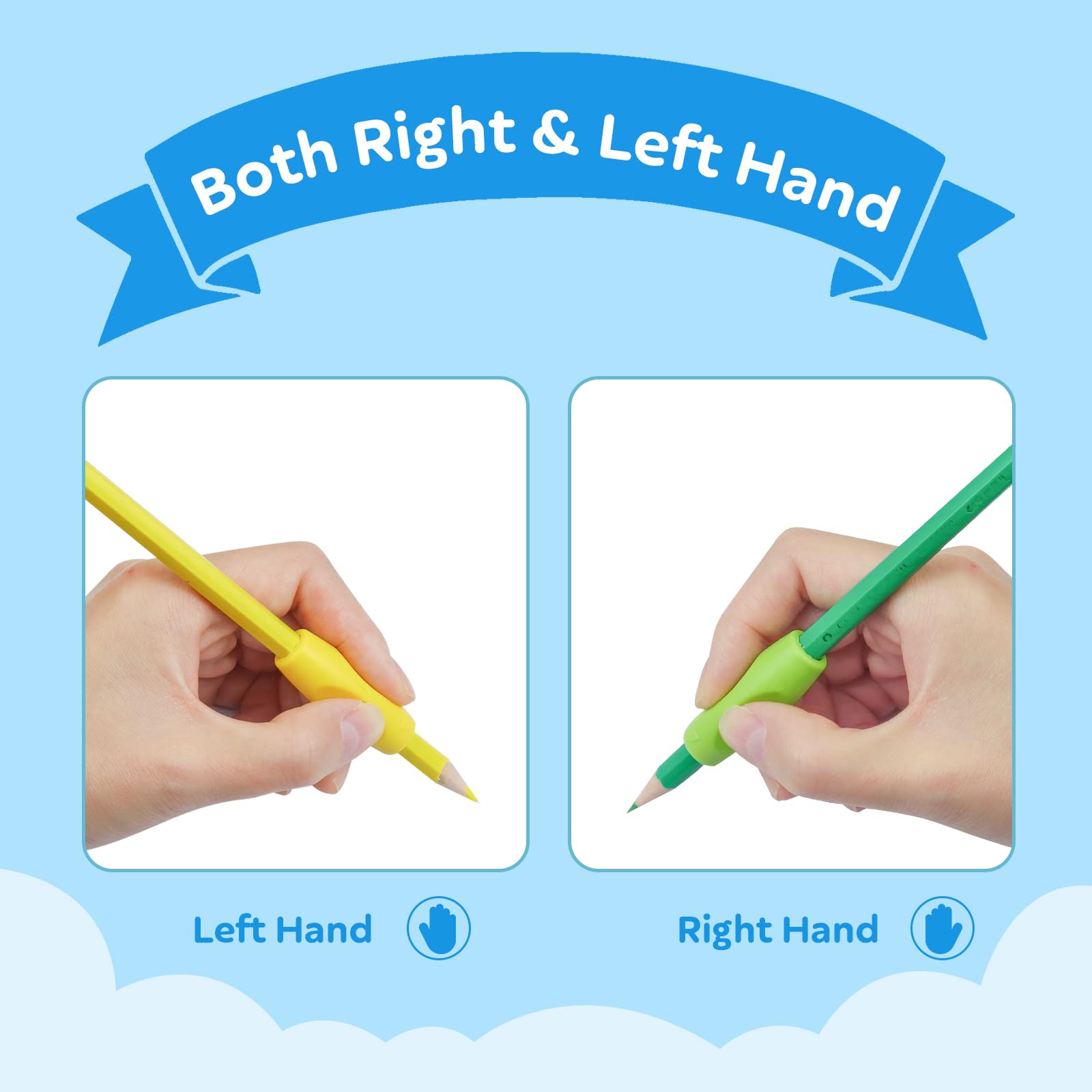 Wasuqo 10 Pièces guide doigts ecriture enfant, Grips Aide Ergonomique à