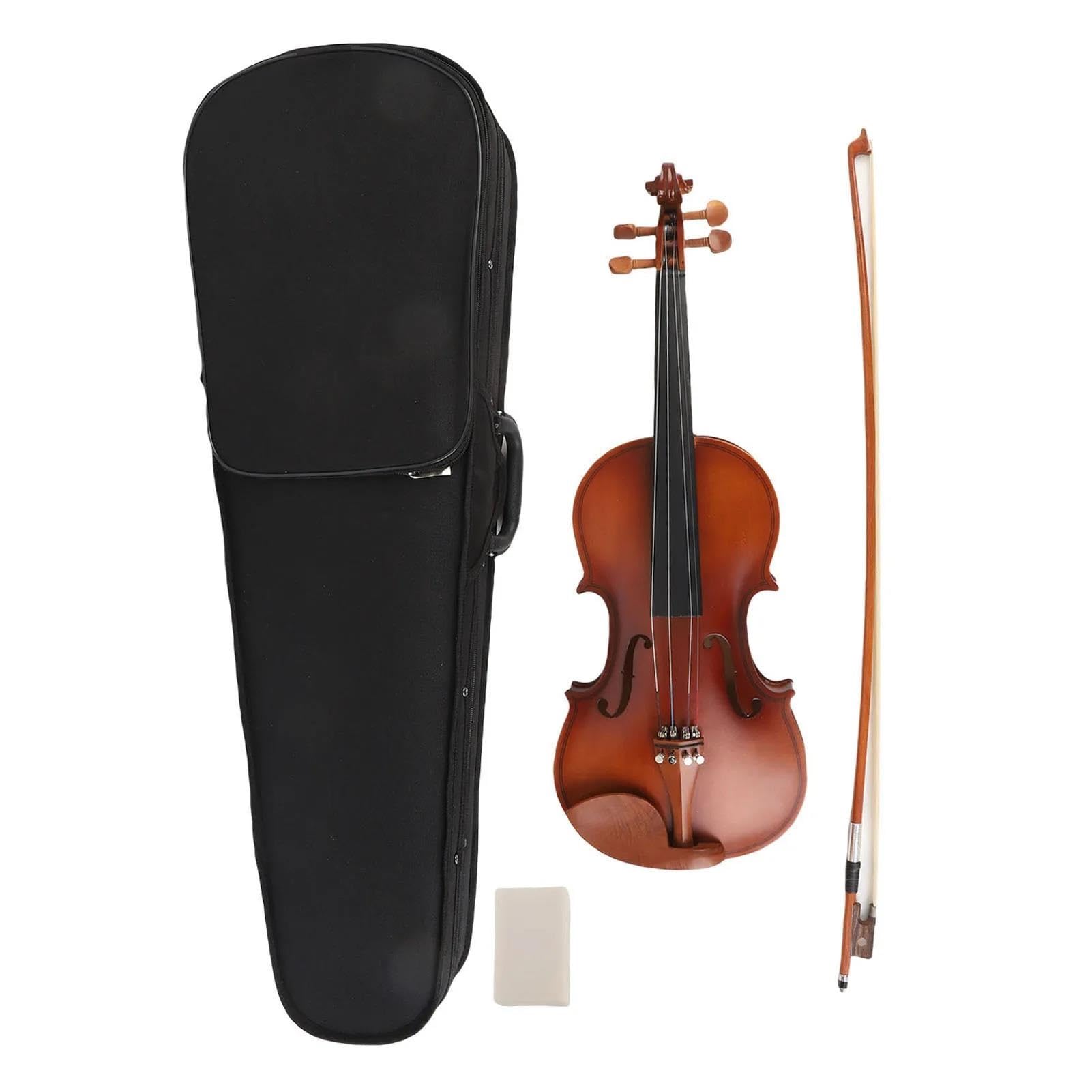 Violino Strumenti Musicali Violino 4/4 Opaco Acustico In Legno Massello Professionale Con Custodia Rigida Archetto Per Principianti E Adulti