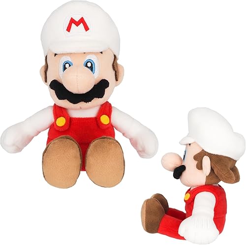 Miniatura 5 de Sanei Super Mario All Star Collection - Peluche de Fire Mario de 9.5 pulgadas, tamaño pequeño