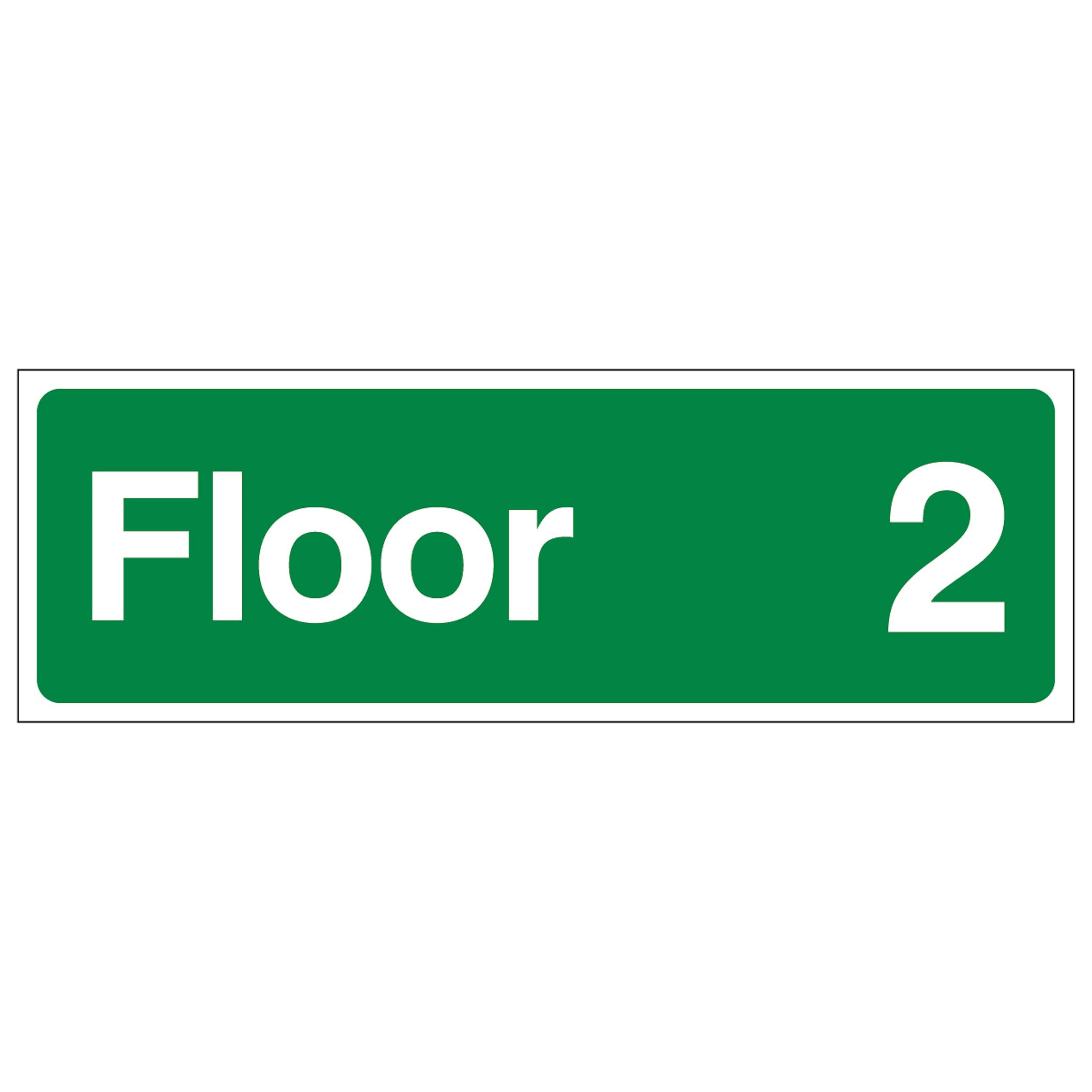 V Safety Floor 2 450 x 150 mm - 3mm Aluminium Composite Safety Sign