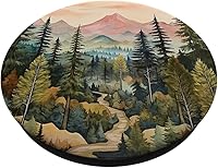 Vista 2 de Montañas Silvestre Bosque Senderismo Pino Naturaleza PopSockets Estándar PopGrip