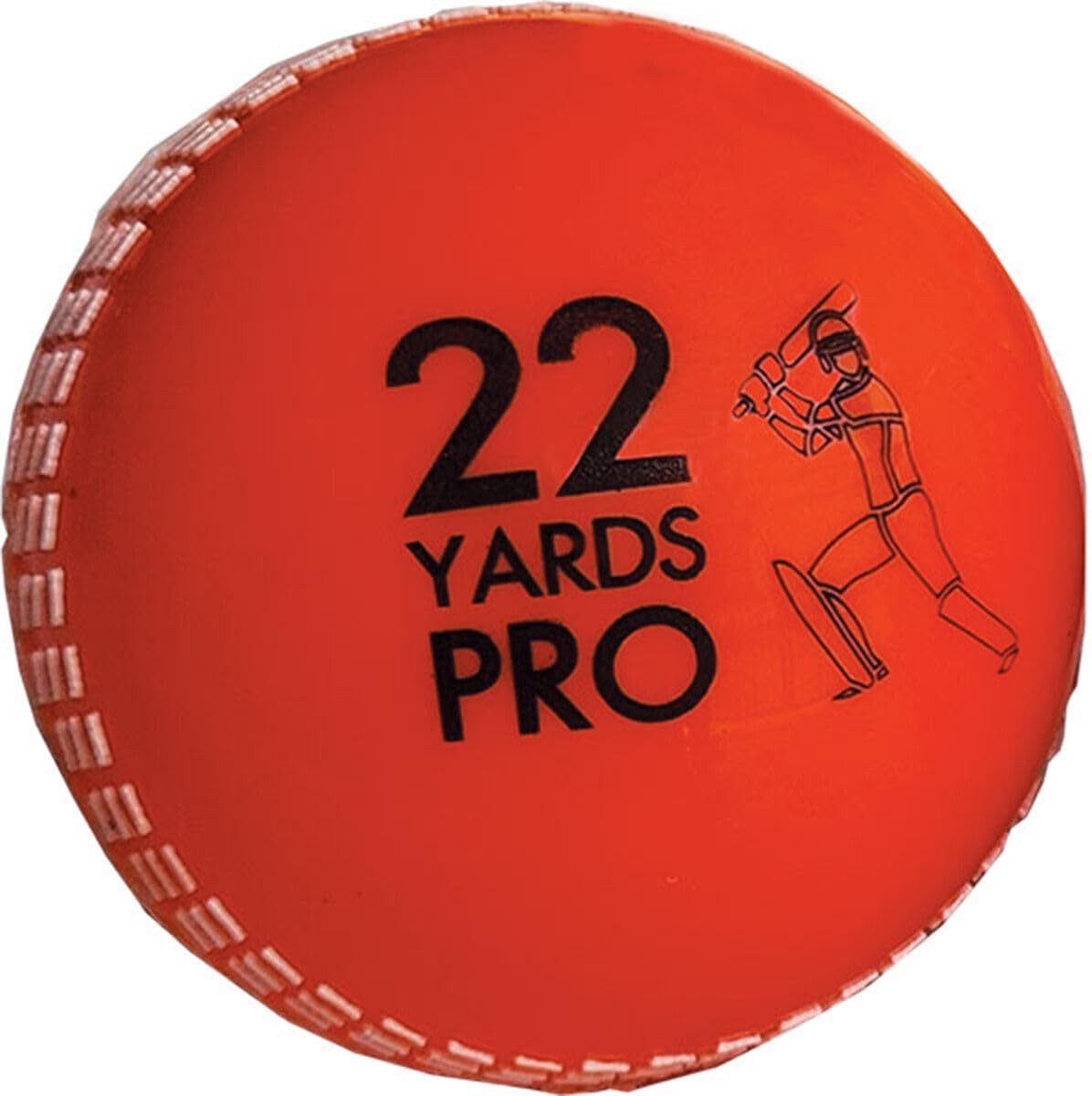 22YardsPro 6x Windball Cricket Soft Indoor Training Club Outdoor Wind Ball Senior (Orange)