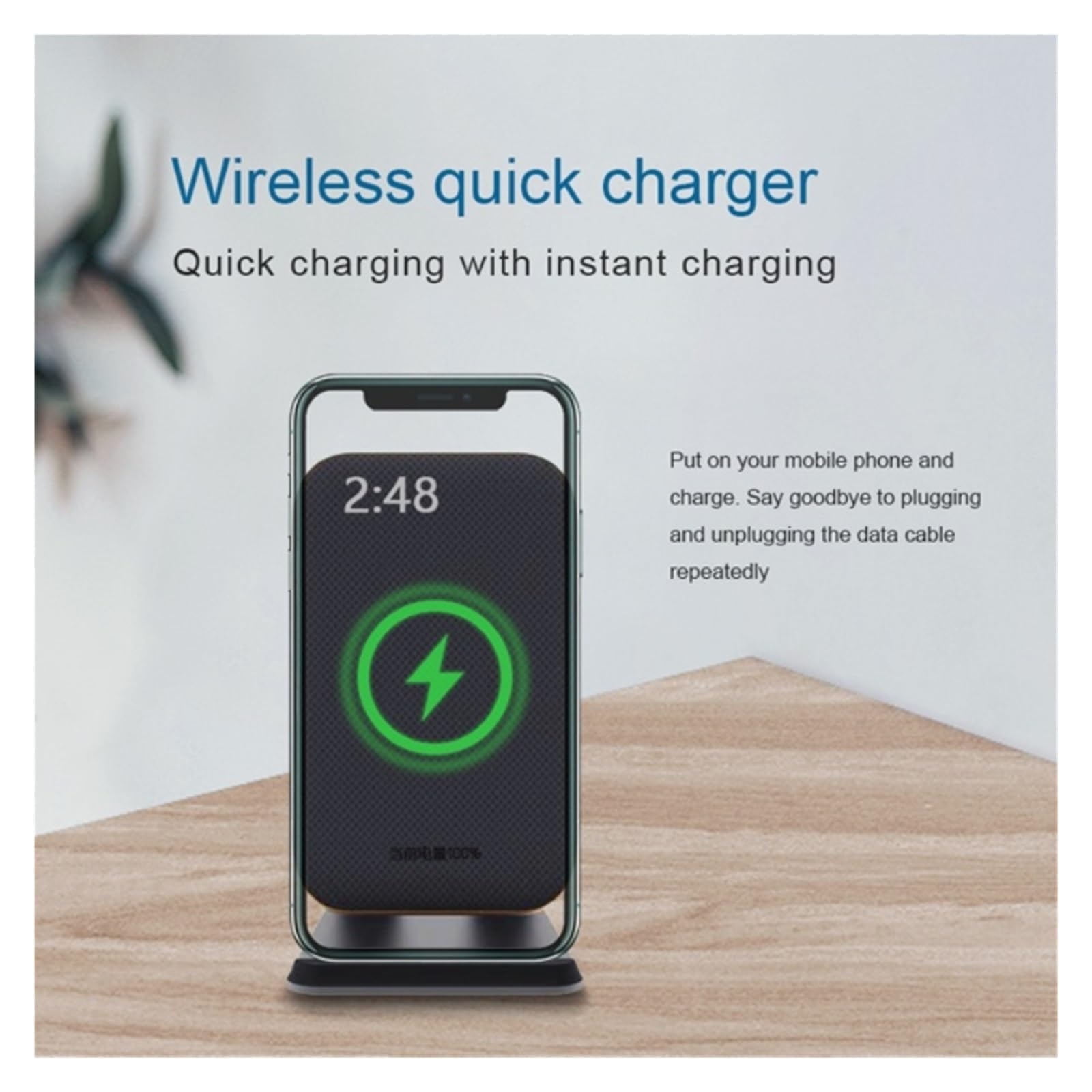 Chargeur sans Fil, Chargeur sans Fil Rapide 20 W - Support Vertical for téléphone Portable, Compatible avec la Plupart des appareils compatibles Qi(Black 20W)