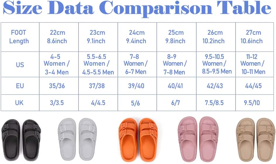 Somic Cloud Slides for Women Mens Slippers Non-slip Pillow Slides Soft Summer Sandals Quick-dry Shower Shoes Unisex Flip Flops for Indoor & Outdoor 3-13