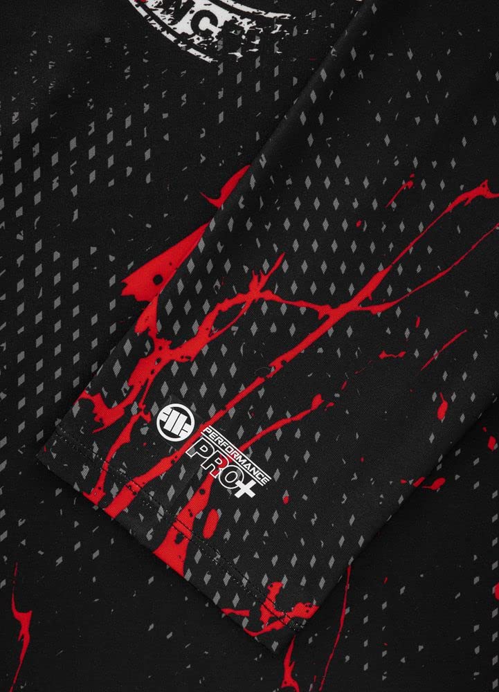 Męska koszulka z długim rękawem Rashguard Pit Bull West Coast Blood Dog II, czarny, L