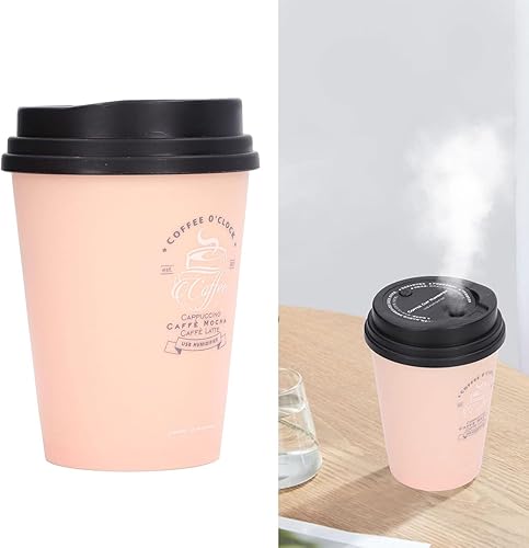 Miniatura 7 de Zerodis Humidificador 10.1 fl oz Coche Humidificador Mini Escritorio Humidificador Taza de Café Forma Humidificador USB Humidificador ()