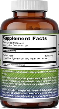 Amazing Formulas Burdock Root 1000 Mg | Capsules Supplement | Non-GMO | Gluten-Free | Made in USA (1 Pack | 240 Count)