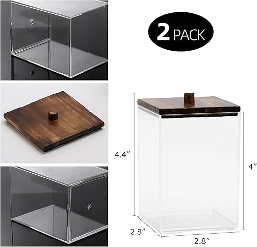 Miniatura 3 de Tbestmax Juego de accesorios organizadores de baño, almacenamiento de soporte Qtips de 127 onzas, dispensador de bolas de algodón