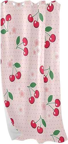 Miniatura 2 de Cortinas opacas con diseño de cerezos rojos dulces para dormitorio, con aislamiento térmico, ojales, cortinas opacas para puerta corrediza, cortinas
