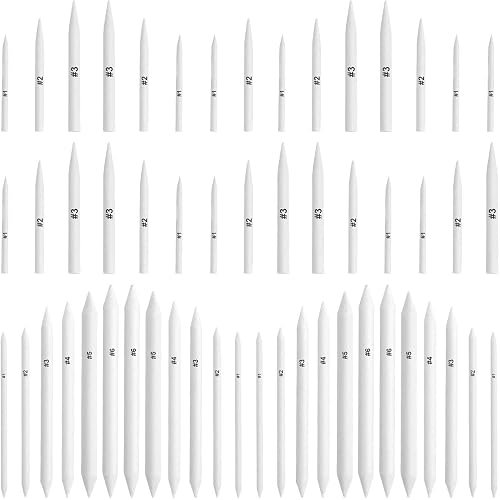 FEBSNOW 108Pcs Blending Stumps and Tortillions Sticks for Art Drawing