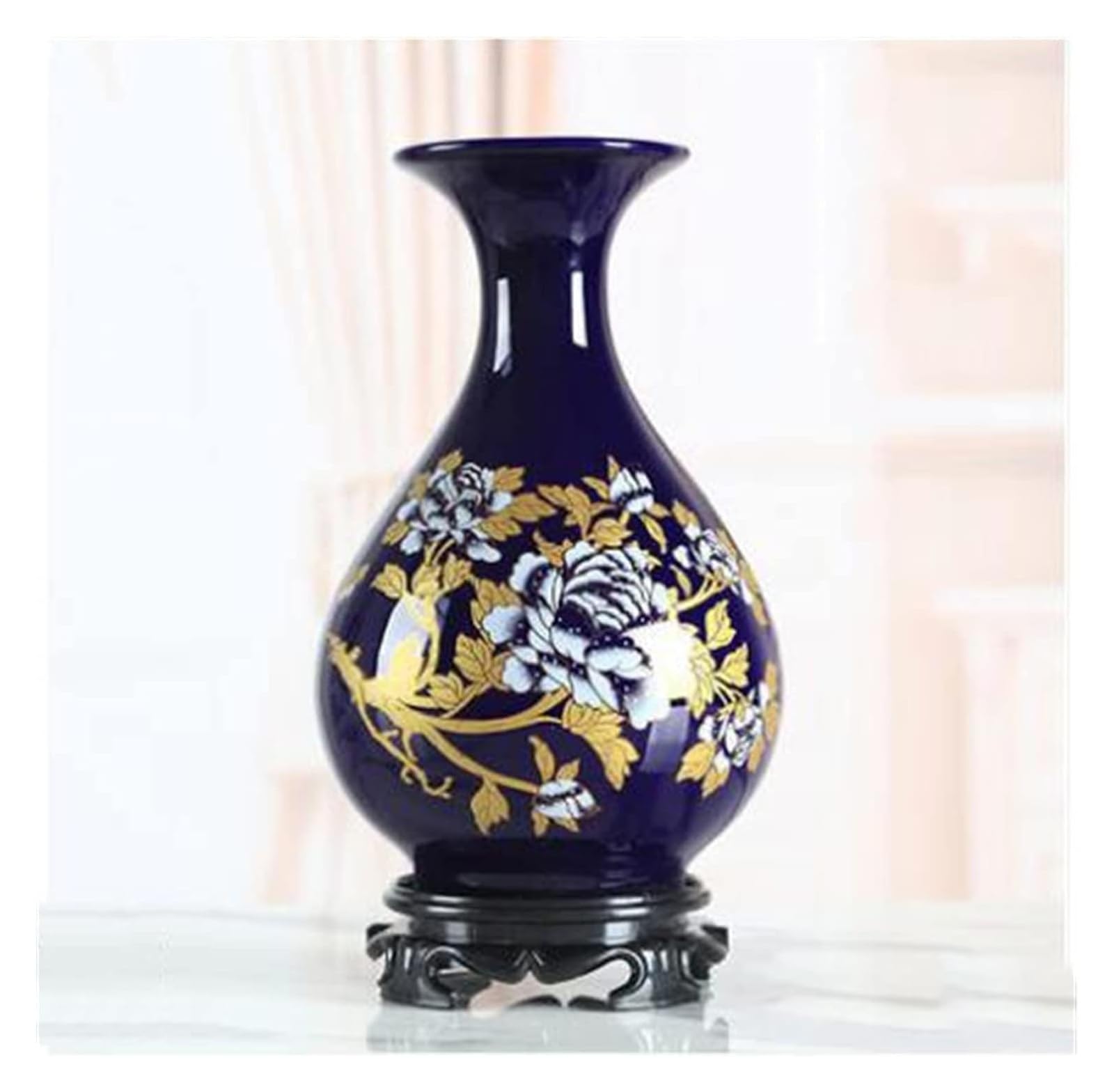 Vase Desktop Chinese Ceramic Desktop Figurines Crafts Livingroom Table Furnishing Decoration Office Shop Accessories Ornaments Art(Style11)