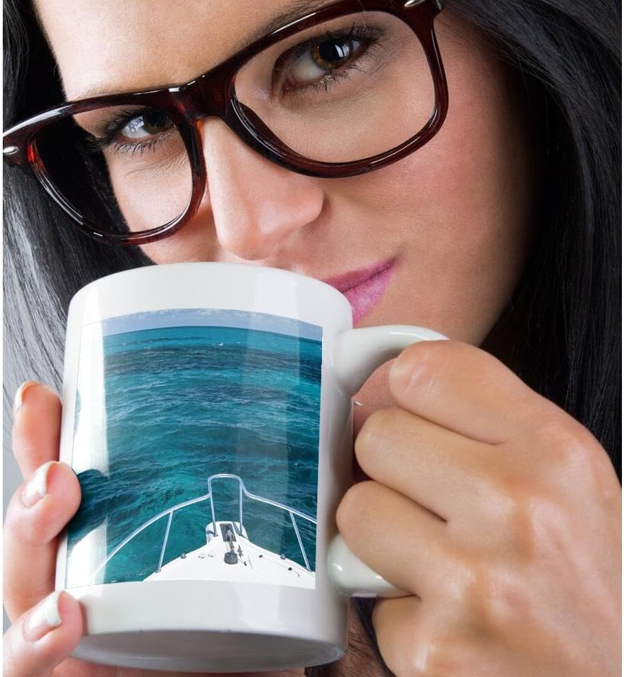 Miniatura 2 de 3dRose Boat at Matanilla Reef, blue ocean waters of the Abacos, Bahamas. - Mugs (mug_343291_3)