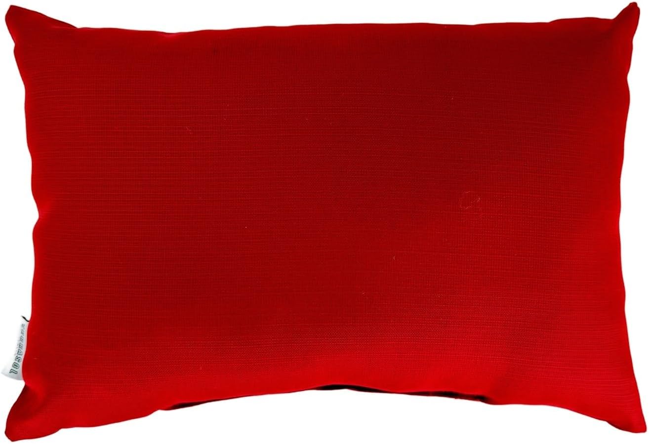 Tempo Outdoor Pillow 13x18 Lumbar Red Solid