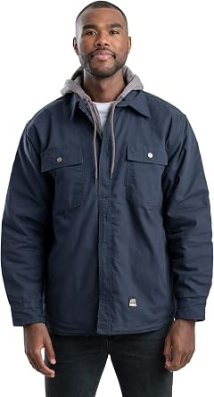 Berne Mens Heartland Duck Hooded Shirt Jacket