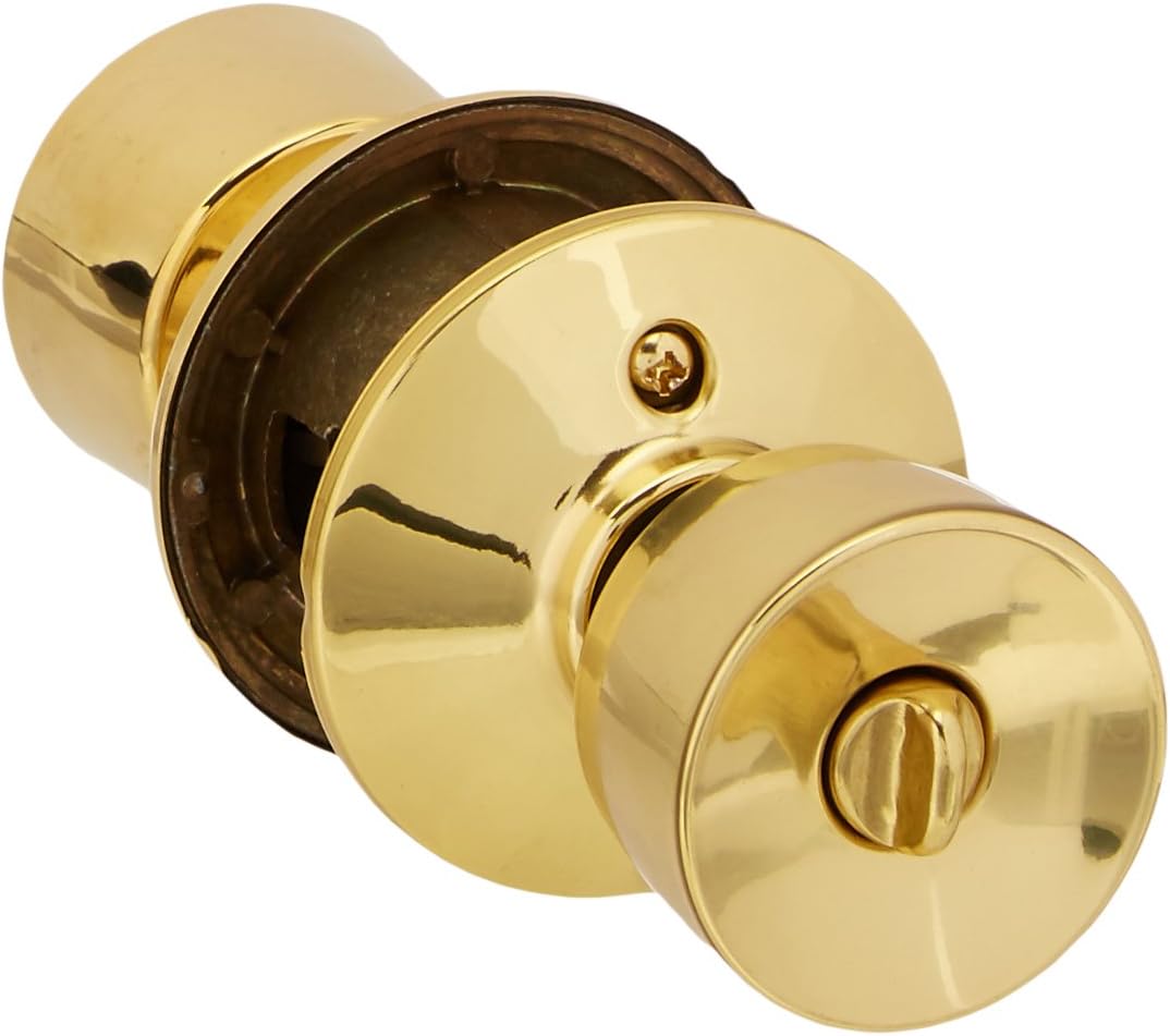 Schlage F51ABEL505 Lifetime Polished Brass Bell Keyed Entry F51A Panic Proof Door Knob