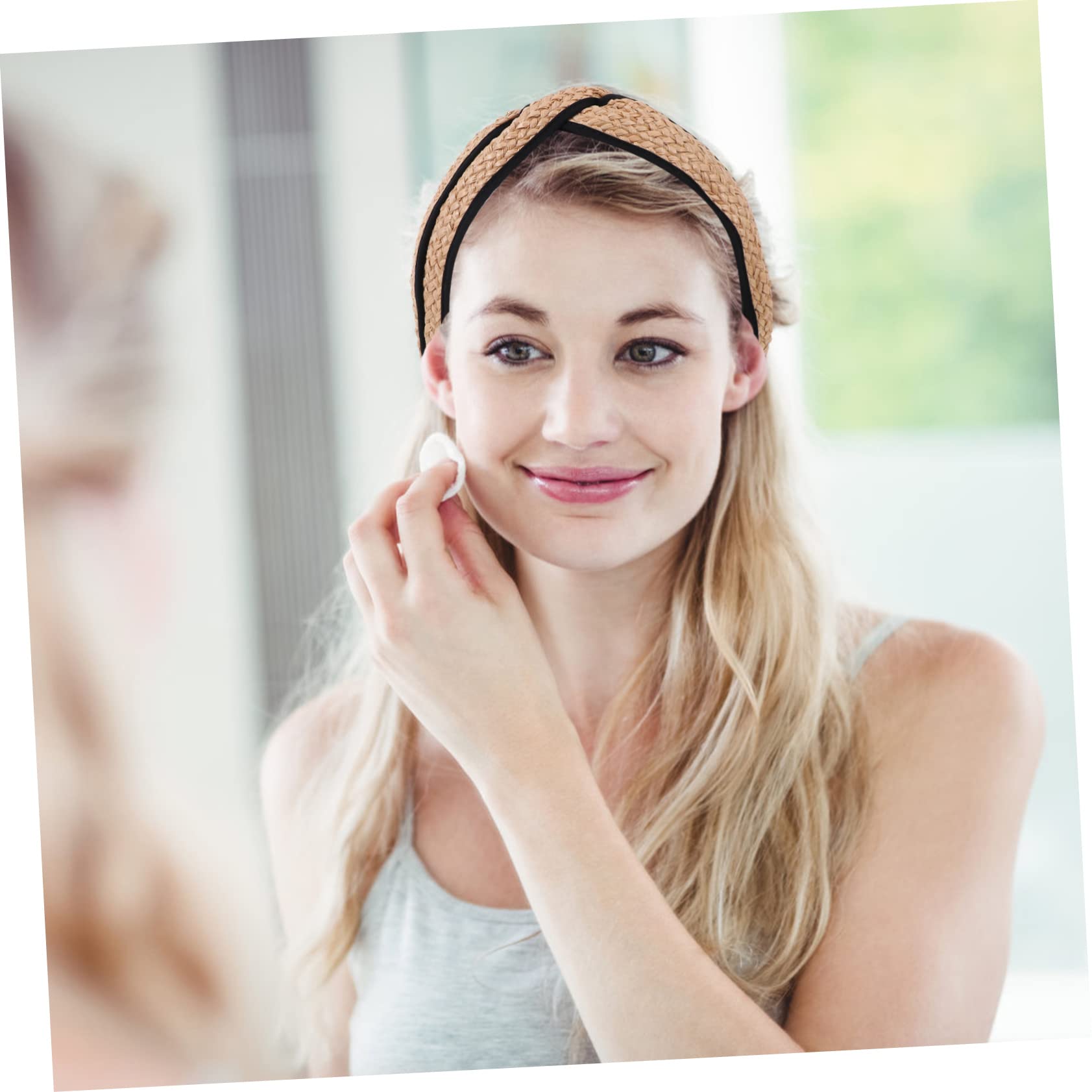 FRCOLOR 3 Piezas Diadema Tejida De Diademas De Niñas De s Con Estilo Para Las Mujeres Lazo De Pelo Trenzado Simple De Vacaciones Anudada Tela