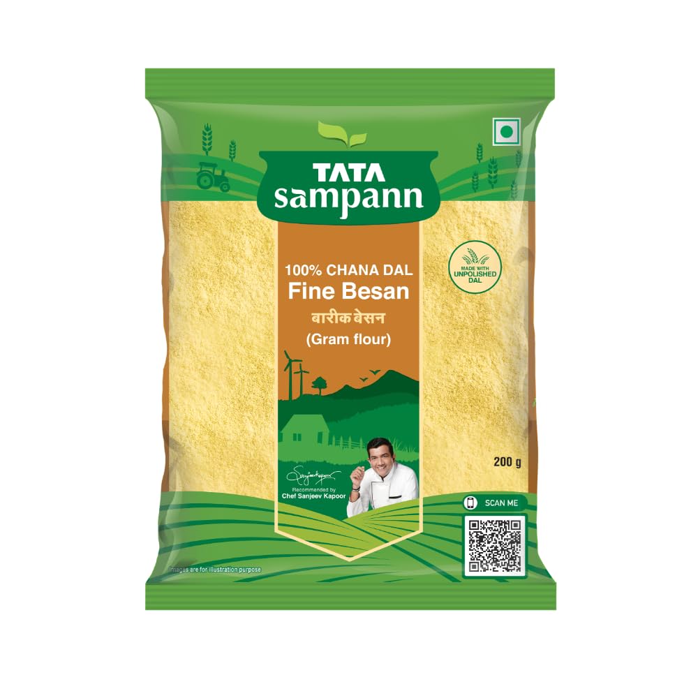 Tata Sampann 100% Chana Dal Fine Besan, Gram Flour, 200g