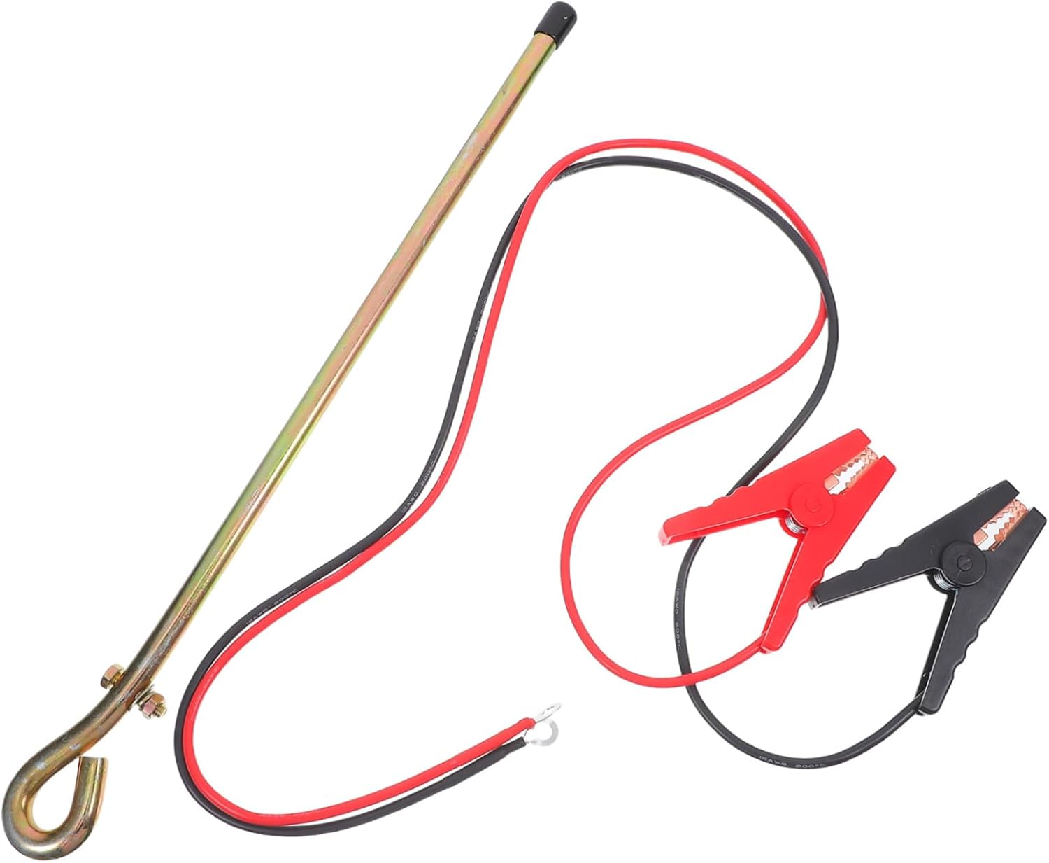 1Set Portable Grounding Rod Kit with Metal Clip Lightweight Grounding for Electric Fences Generators and Outdoor Events Versatile and Durable Ground Clamp for Camping