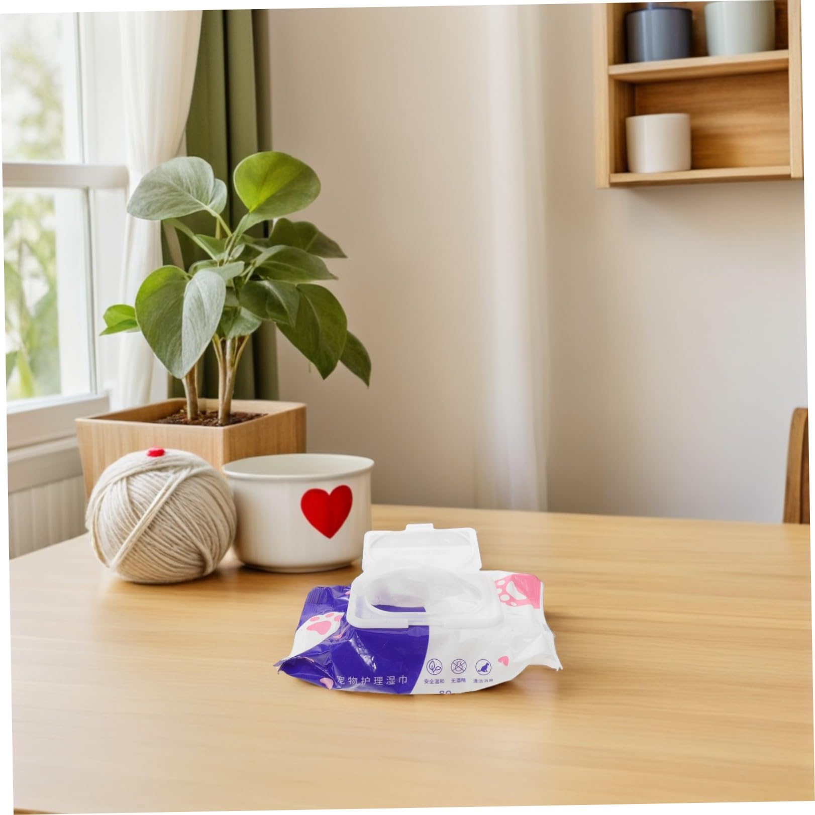 Lingettes pour Chiens et Chats Hypoallergéniques, Tissu Non Tissé, 80 Pièces par Paquet, Portables, pour Toilettage et Voyage