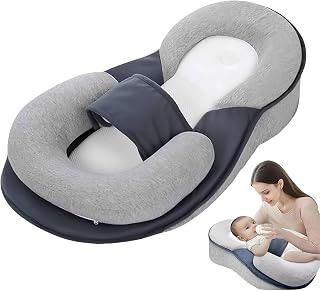 Reflux Pillow for Baby,Baby Wedge Pillow for Newborn, Feeding Support Nursing Pillow,Anti Reflux Newborn Lounger Pillow，Support Breastfeeding Pillows, Reducing Spit-Up Anti Overflow and Choking Milk