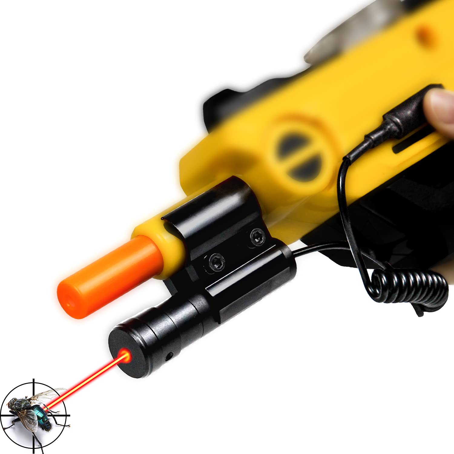 Laser Beam Sight for Salt Gun,Red Bug Beam for Fly Salt Gun 2.0 & 3.0
