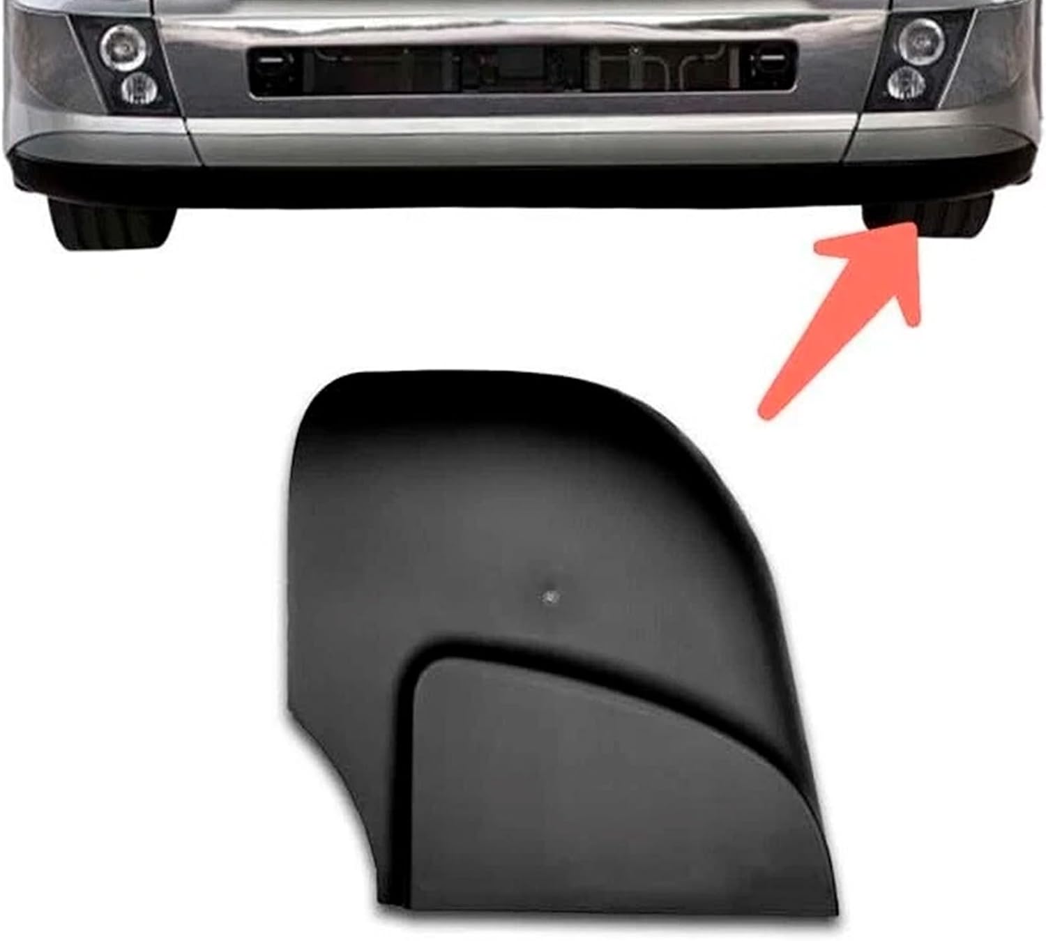 KOZAK Bumper Air Flow Deflector Left Driver Side Compatible with Volvo VNL 2004-2017 Plus Logo and KOZAK Reflective Vest