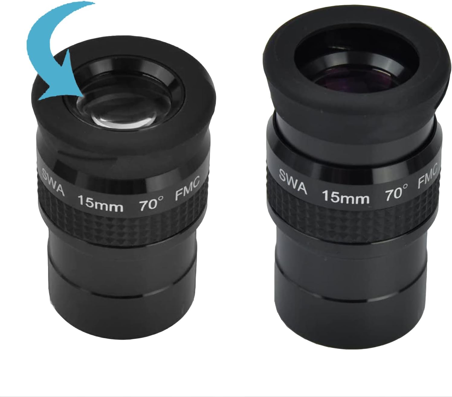 SWA 1.25“ 15mm Super Wide Angle Eyepieces for Astronomical Telescopes - 70 Degree- Five Elements Fully-Coated High-Index Glass