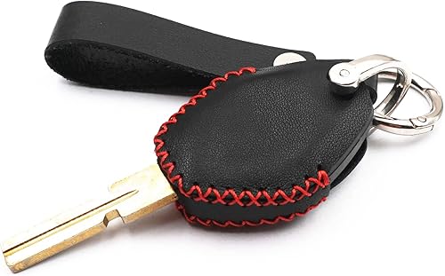 Miniatura 3 de WFMJ Cuero negro para BMW Z3 Z4 X3 X5 M5 325i E38 E39 E46 3 5 7 Series 3 Botones Smart Remote Key Fob Case Cover Chain