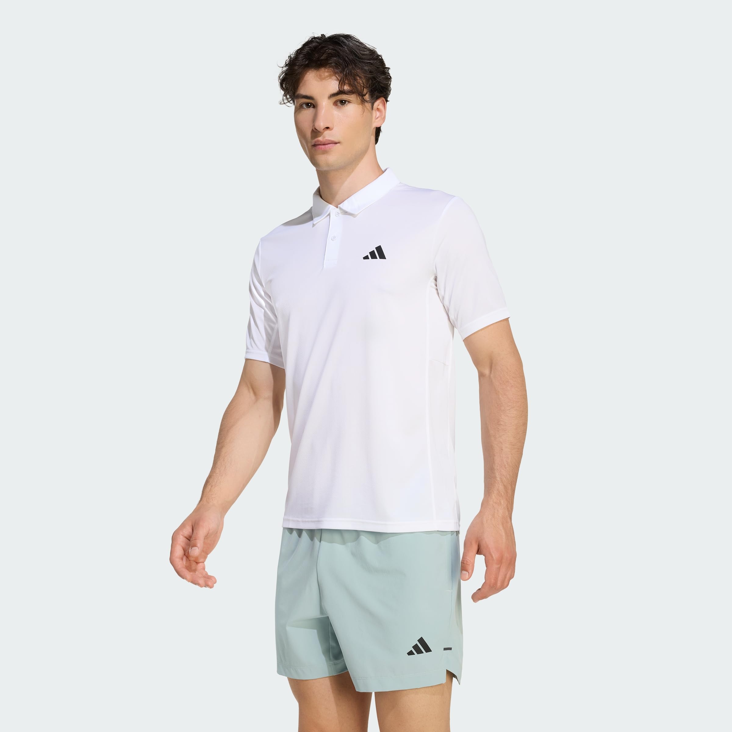 adidas Men's Workout Essentials Base Polo Shirt, White, 3XL