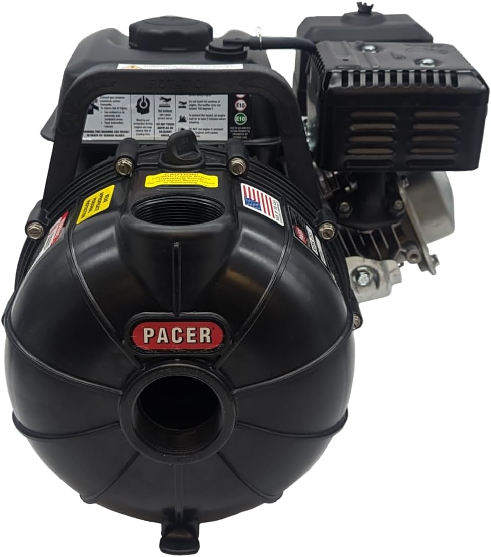 Pacer Pumps SE2PL E5.5 Multi-Purpose Water Transfer Pump with 2 Inch Inlet and Outlet, 150 GPM