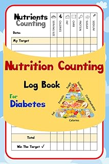 Nutrition Counting Log Book for Diabetes: The Nutrients Counter Guide in Pocket Size | for Weight Loss and Diabetes | Carb Counting | Lower Your Blood Sugar Control Salt Intake
