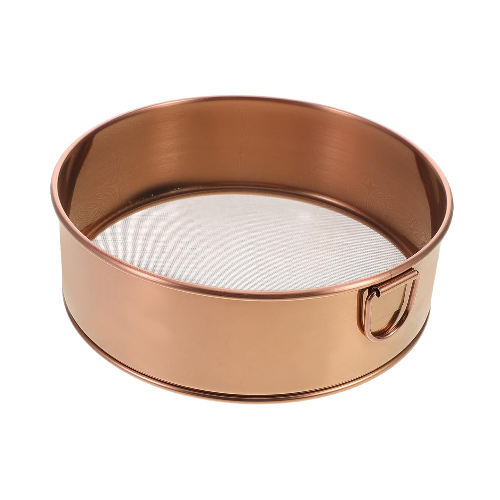 SOLUSTRE Flour Sifter Round Stainless Steel Fine Mesh Strainer for Baking Manual Sieve for Bread and Cake Decoration Precision Sifting Tool for Kitchen Use