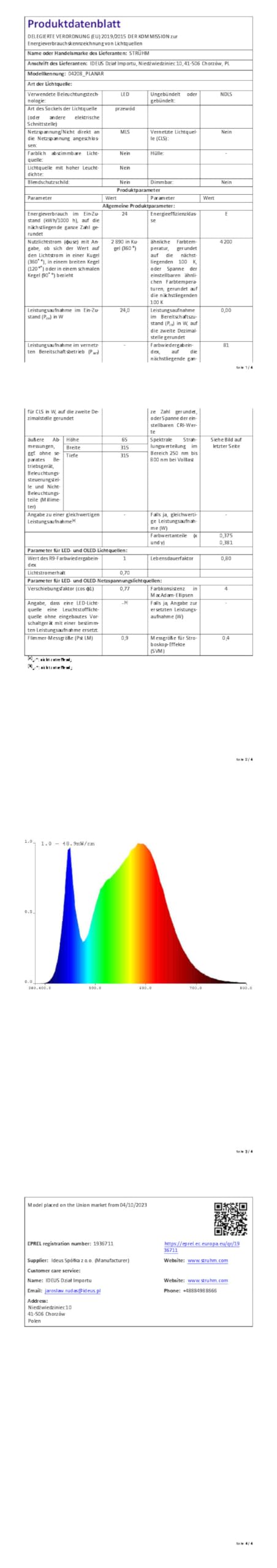 Lampe d'extérieur LED ronde D : 26,5 cm Blanc 4200 K 1980 lm IP54 Plafonnier extérieur Balcon Véranda Lampe d'extérieur Plafond